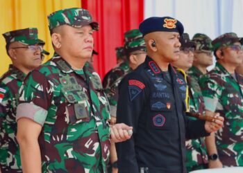 Upacara Penyambutan Purna Tugas Satgas Pamtas TNI, Dansat Brimob Polda Sumut : Sinergitas TNI-Polri Merupakan Pilar Penting Dalam Menjaga Stabilitas Keamanan