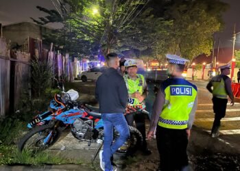 Razia Gabungan, Provos Sat Brimob Polda Sumut dan Satlantas Polrestabes Medan Amankan Kendaraan Knalpot Brong