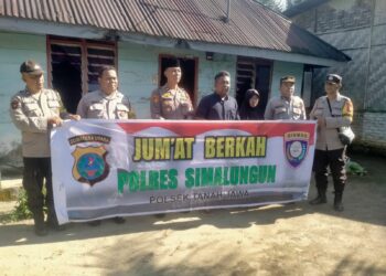 Jumat Berkah Polsek Tanah Jawa, Polri Tunjukkan Kepedulian Humanis kepada Masyarakat Simalungun