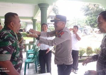 Sinergitas TNI-Polri, Polres Sergai Ucapkan Selamat HUT TNI ke Jajaran Koramil