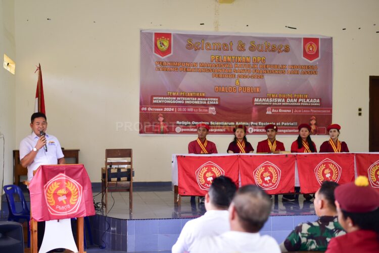 Mangatas Silalahi Hadiri Undangan Pelantikan PMKRI Kota Siantar