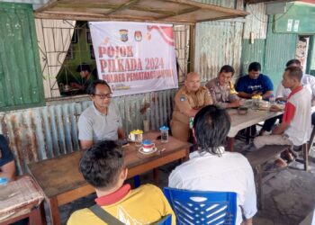 Wujudkan Pemilu Damai Tahun 2024, Bhabinkamtibmas Lakukan Pojok Pemilu