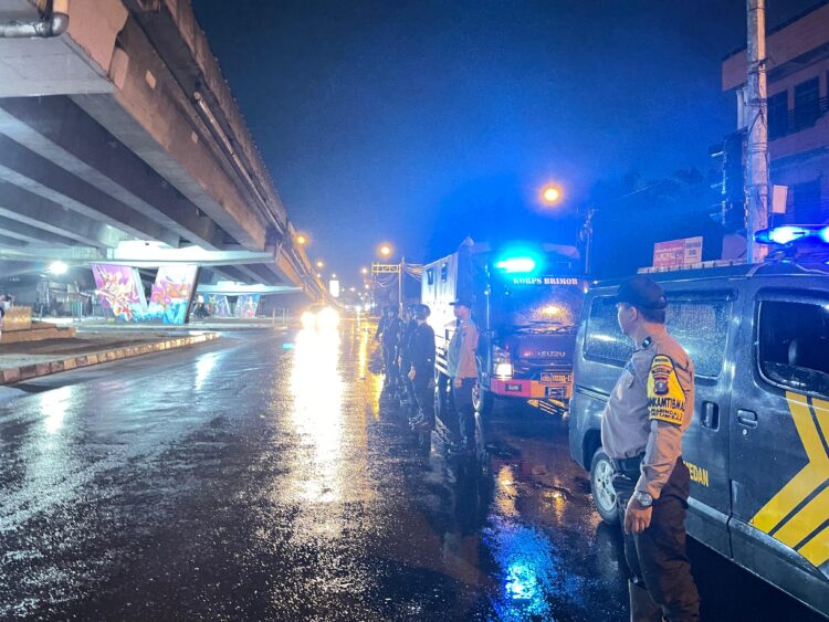 Sat Brimob Polda Sumut Giat Gelar Patroli Kamtibmas Gabungan, Jaga Situasi Kamtibmas