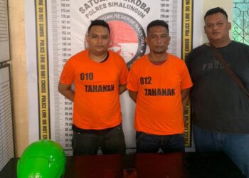 Polsek Perdagangan Polres Simalungun Ringkus Dua Bandar Sabu, Barbut 100 Gram Sabu Disita