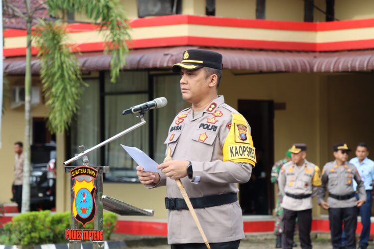 Polres Tapteng Gelar Apel Operasi Zebra Toba 2024