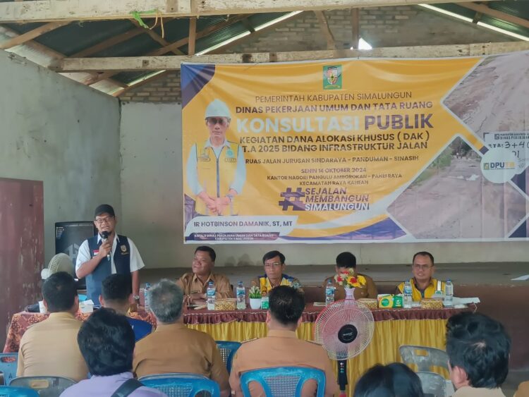 Dinas PUTR Simalungun Gelar Konsultasi Publik DAK 2025 Untuk Pembangunan ruas Jalan Sindar Raya-Panduman–Sinasih