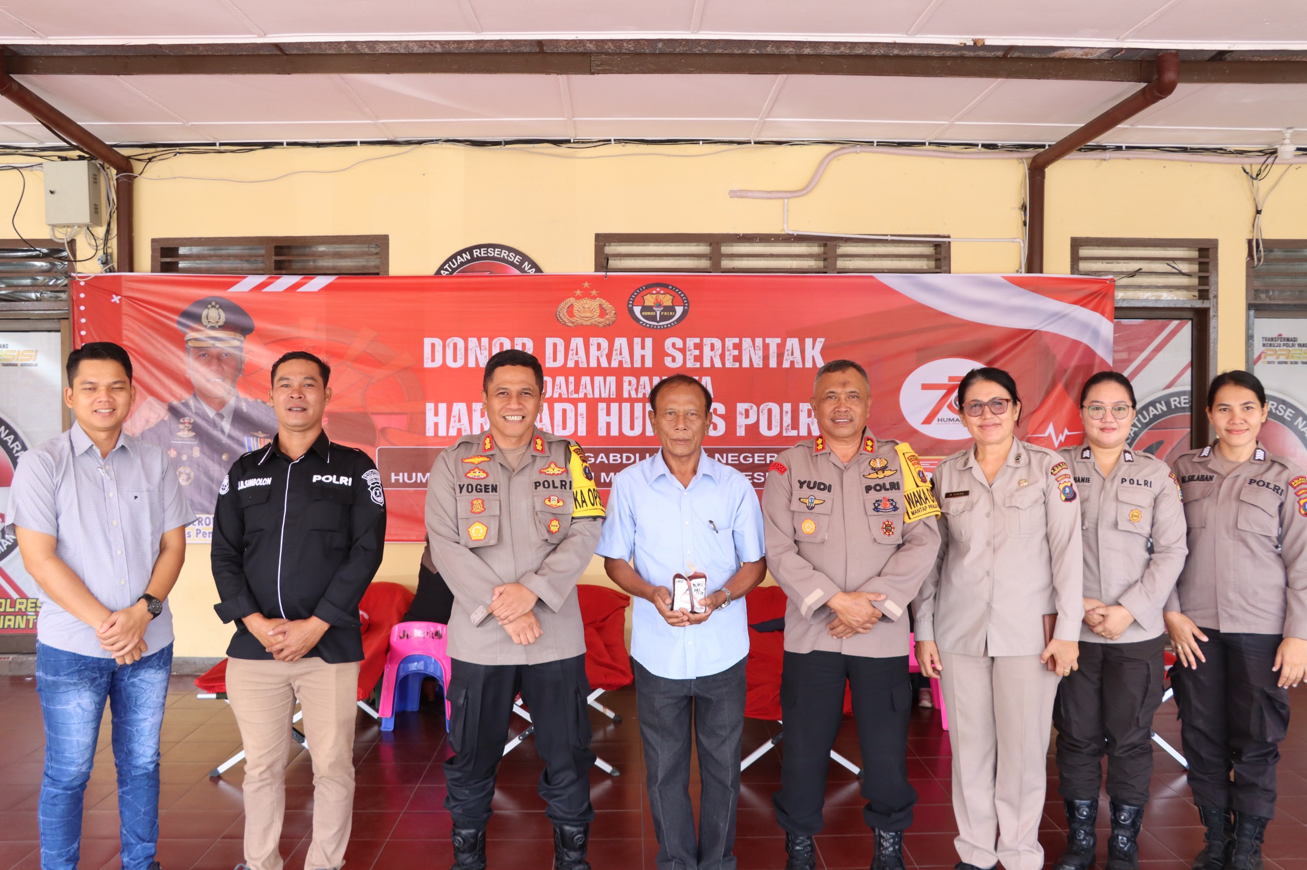 Polres Pematangsiantar Gelar Bhakti Kesehatan Donor Darah Peringati HUT Ke-73 Humas Polri Tahun 2024 Polres Pematangsiantar Gelar Bhakti Kesehatan Donor Darah Peringati HUT Ke-73 Humas Polri Tahun 2024