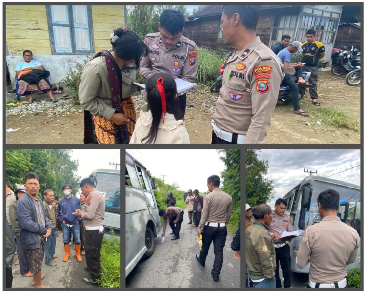 Bus Pengangkut Anak Sekolah di Taput Terbalik, 1 Pelajar Tewas dan 3 Luka-Luka