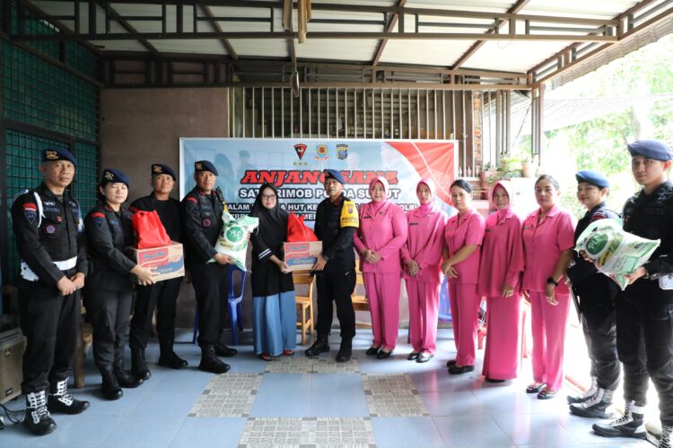 Dansat Brimob Polda Sumut Kombes Pol. Rantau Isnur Eka Memimpin Langsung Anjangsana dalam Rangka HUT ke-79 Korps Brimob Polri