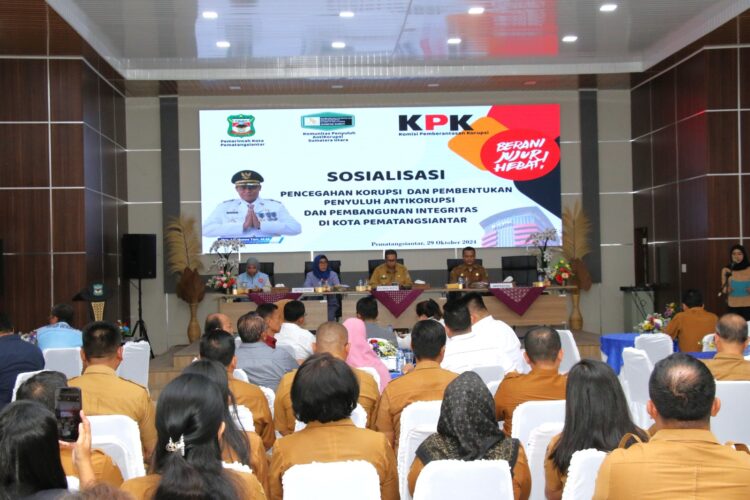 Pjs Wali Kota Pematangsiantar Buka Sosialisasi Pencegahan Korupsi dan Pembentukan Penyuluh Anti Korupsi