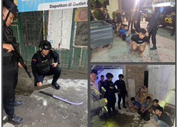 Sat Brimob Polda Sumut Amankan Kelompok Remaja Hendak Tawuran Saat Patroli Kamtibmas