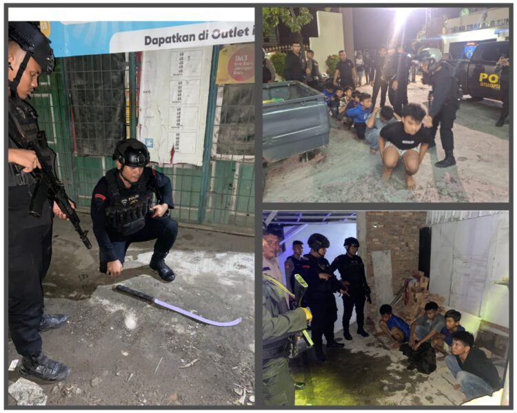 Sat Brimob Polda Sumut Amankan Kelompok Remaja Hendak Tawuran Saat Patroli Kamtibmas