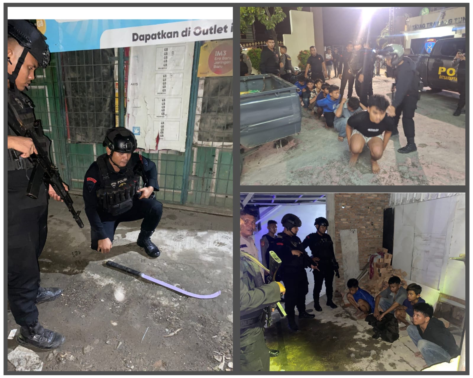 Sat Brimob Polda Sumut Amankan Kelompok Remaja Hendak Tawuran Saat Patroli Kamtibmas