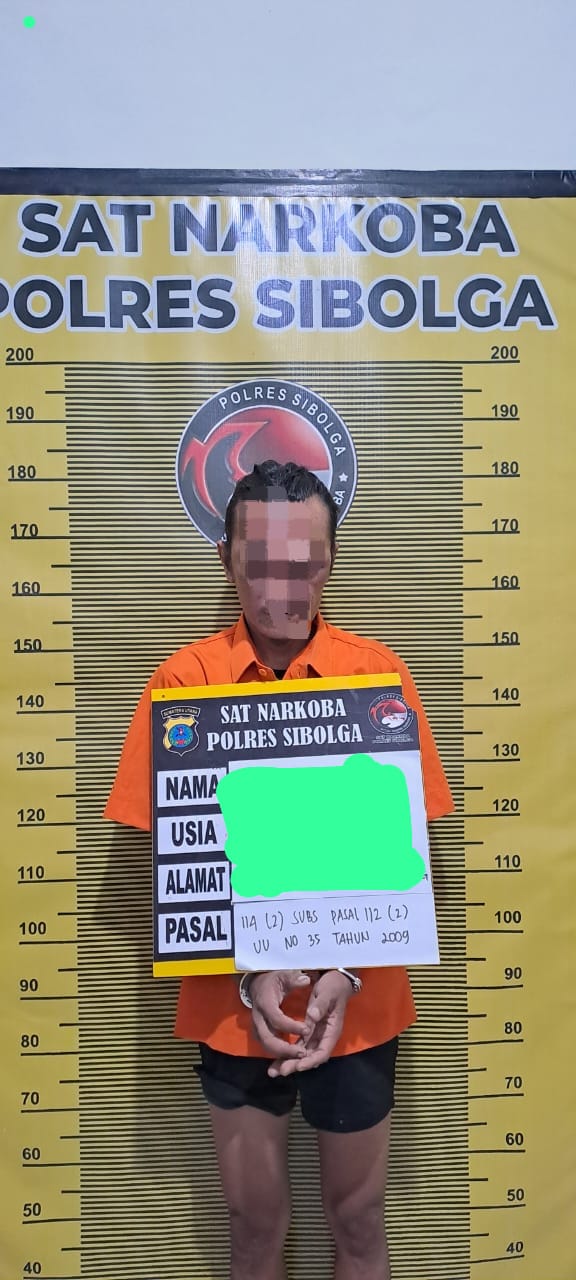 Tim Opsnal Resnarkoba Polres Sibolga Ringkus Pengedar Sabu di Tapian Nauli 
