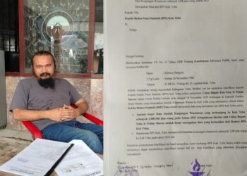 Adikara Surati BPS Toba Untuk Klarifikasi Jumlah Wisatawan 2,8 Juta Yang Disampaikan Paslon 01 Saat Debat Publik