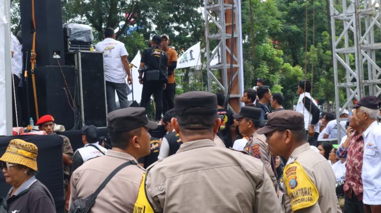 Polres Pematangsiantar Terjunkan 135 Personil Amankan Pelaksanaan  Kampanye Akbar di Lapangan Adam Malik