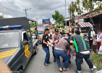 Kapolsek Siantar Timur Gerak Cepat Bantu Korban Laka Lantas
