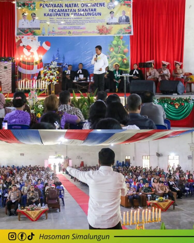 Bupati Radiapoh Hasiholan Sinaga: Semoga Sukacita Natal Menjadi Berkat Bagi Masyarakat Kabupaten Simalungun