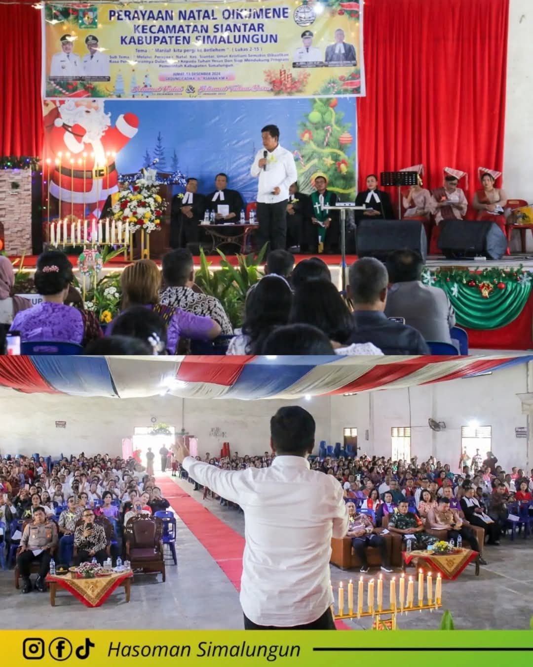Bupati Radiapoh Hasiholan Sinaga: Semoga Sukacita Natal Menjadi Berkat Bagi Masyarakat Kabupaten Simalungun