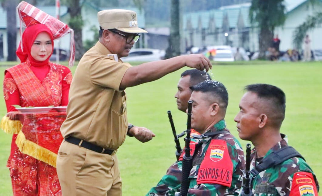 Plt Bupati Simalungun Sambut Pimpin Upcara Penyambutan Satgas Pamtas Yonif 122/TS Usai Bertugas di Papua