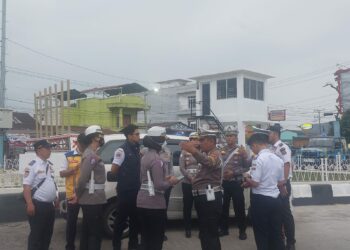 Jelang Nataru, Satlantas Polres Pematangsiantar Dampingi Kasubdit Kamsel Dit Lantas Poldasu Survei Jalan Rusak dan Macet