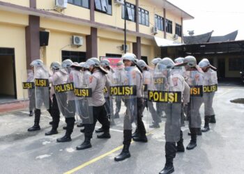 Antisipasi Gangguan Kamtibmas, Polres Pematangsianțar Laksanakan Latihan Dalmas