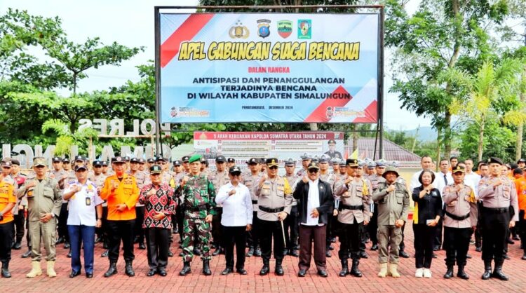Wakil Bupati Simalungun Hadiri Apel Gabungan Siaga Bencana di Polres Simalungun