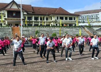 Personel Batalyon C Pelopor Satuan Brimob Polda Sumut Gelar Olahraga Lintas Instansi, Wujud Sinergi untuk Pilkada Damai 2024