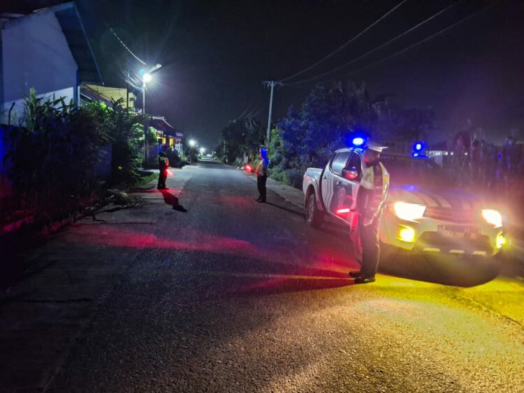 Sat Lantas Polres Simalungun Giat Blue Light Patrol, Tingkatkan Keamanan di Malam Hari