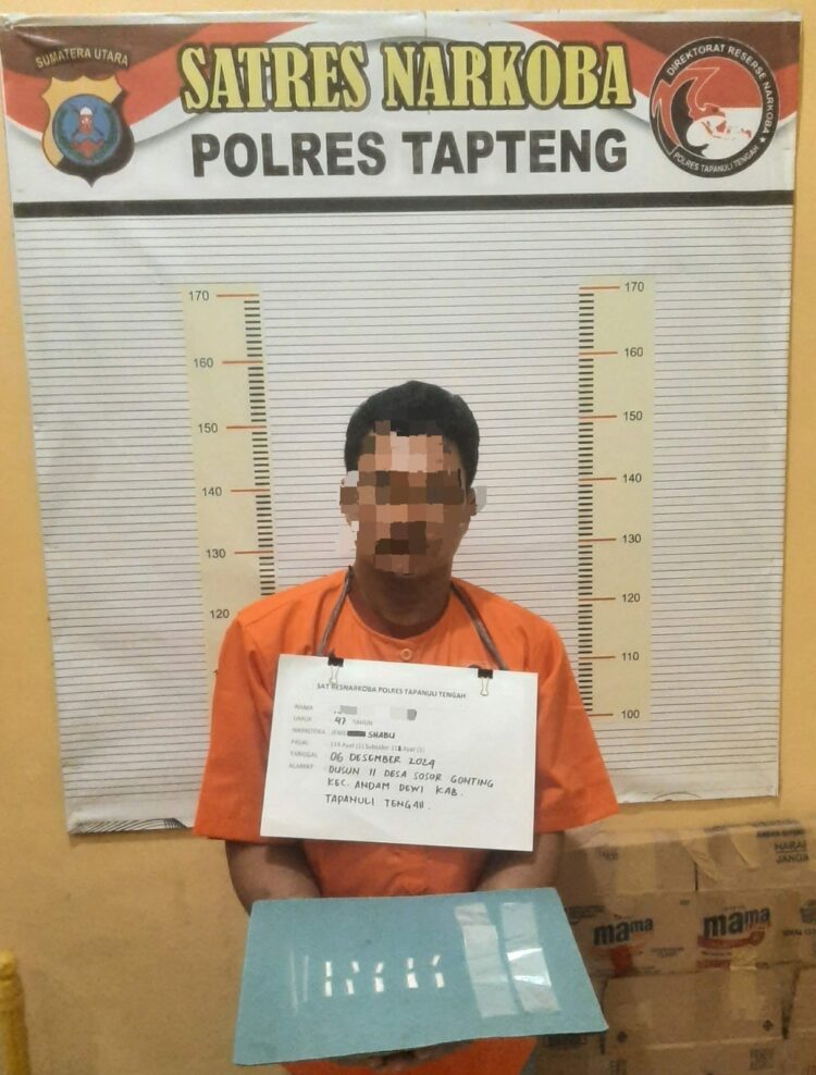 Polres Tapteng Tangkap Pengedar Sabu Di Andam Dewi, 10 Paket Sabu Siap Edar Disita