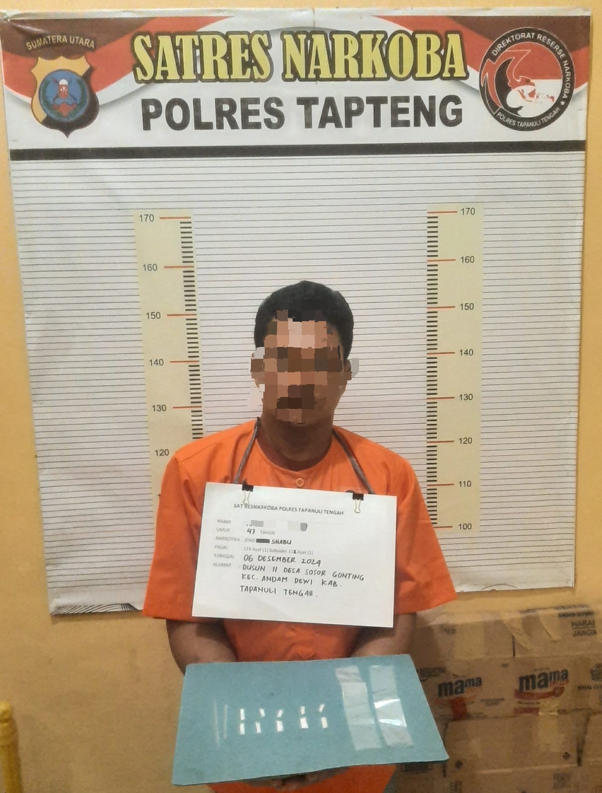 Polres Tapteng Tangkap Pengedar Sabu Di Andam Dewi, 10 Paket Sabu Siap Edar Disita