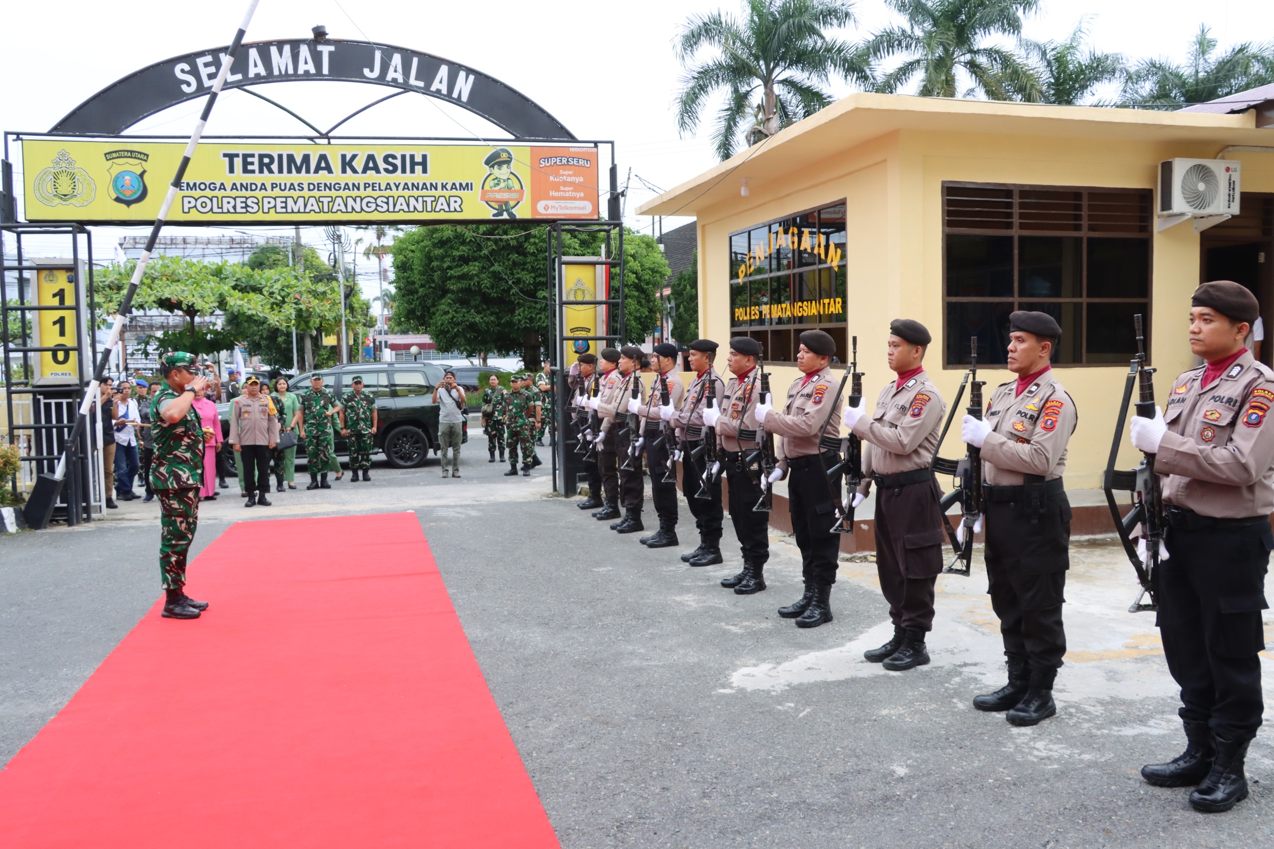 Perkuat Sinergitas TNI - POLRI, Polres Pematangsiantar Sambut Baik Kunjungan Pangdam I/BB