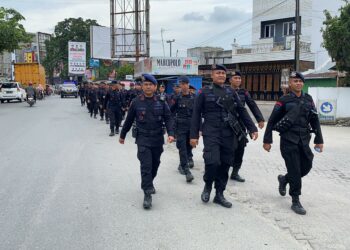 Brimob Polda Sumut Pimpin Patroli Dialogis Jaga Damai Di Perbaungan, Pasca Bentrok Dua Ormas