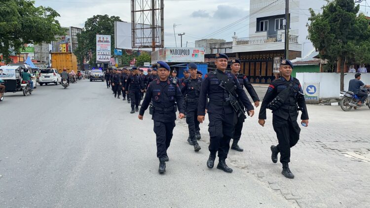 Brimob Polda Sumut Pimpin Patroli Dialogis Jaga Damai Di Perbaungan, Pasca Bentrok Dua Ormas