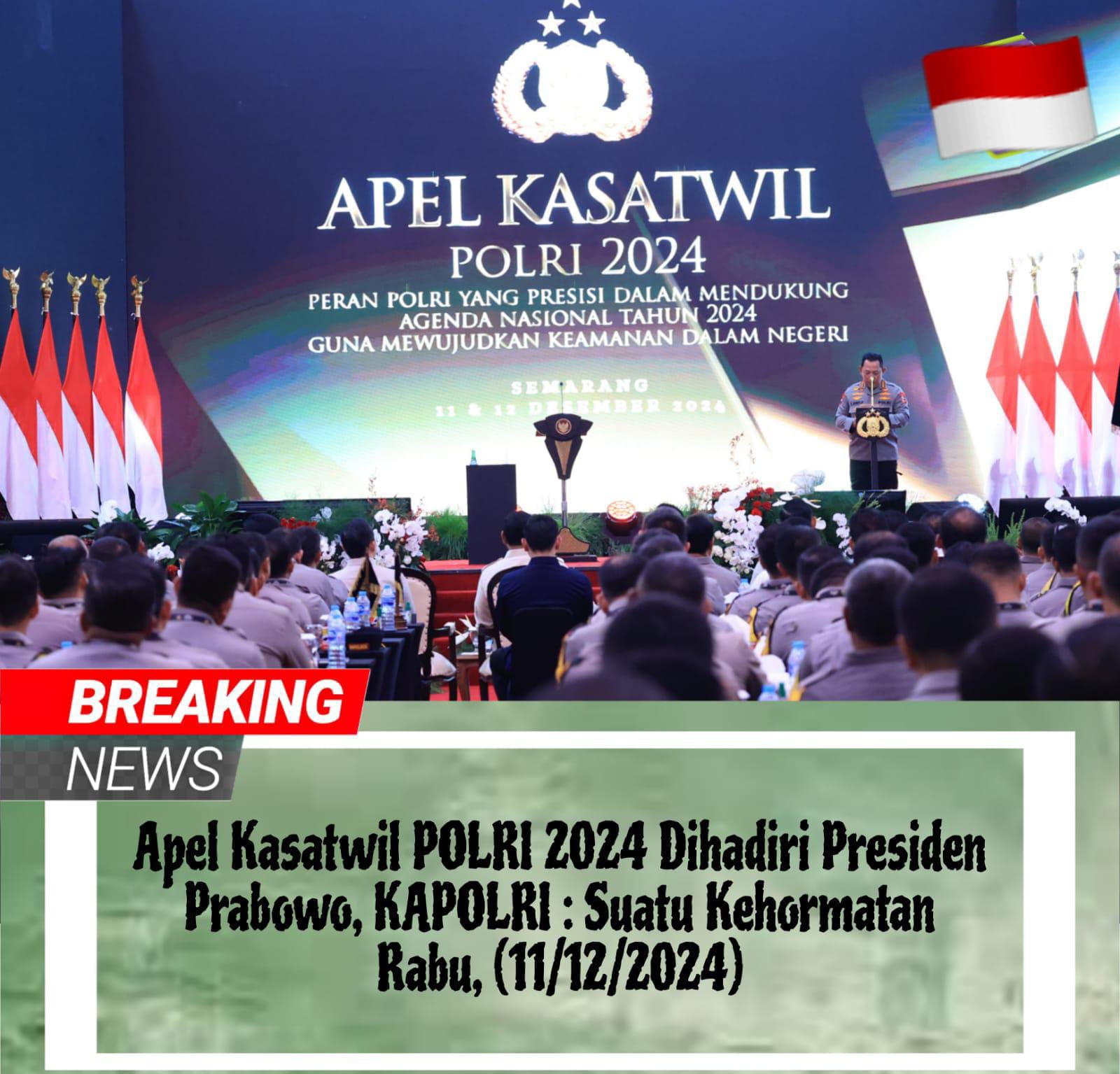 Presiden Prabowo Buka Apel Kasatwil Polri 2024, Kapolres Simalungun Turut Hadir di Akpol Semarang