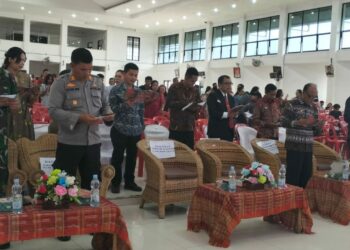 Polres Pematangsiantar Hadiri Perayaan Natal Keluarga Besar Universitas Simalungun