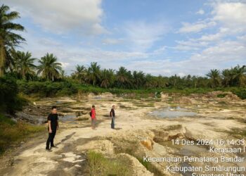 Sat Reskrim Polres Simalungun Lakukan Penyelidikan Tiga Lokasi Tambang Batu Padas Ilegal di Kerasaan