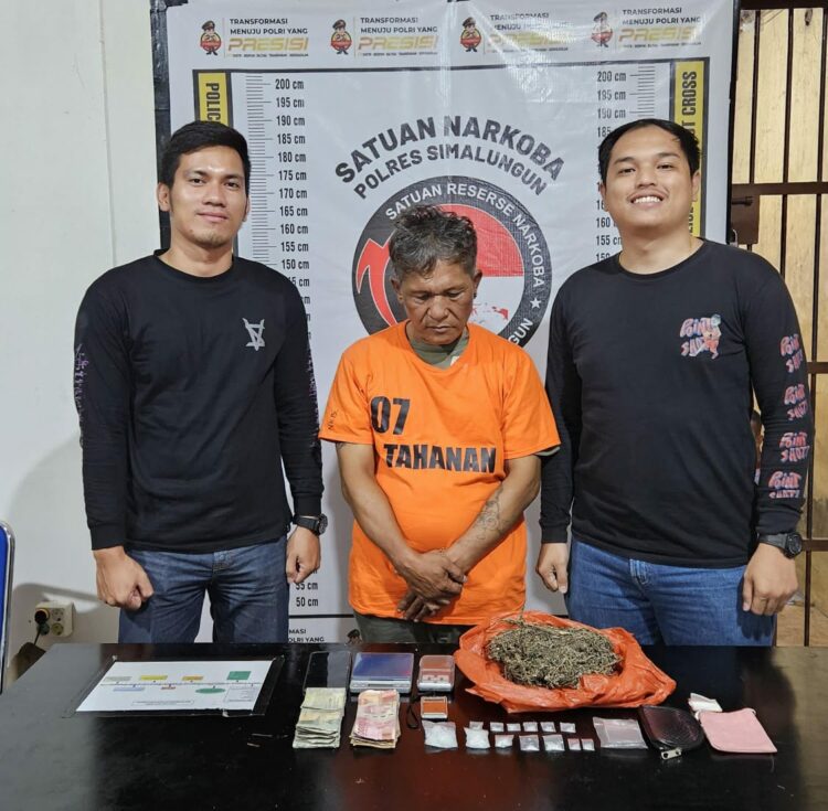 Sat Narkoba Polres Simalungun Ringkus Pengedar Narkoba di Nagori Marihat Dolok