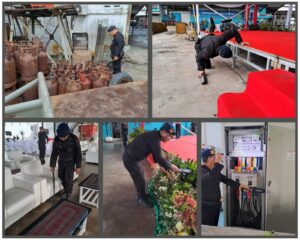 Unit JIBOM dan KBR Detasemen Gegana Brimob Polda Sumut Sterilisasi Lokasi Kunjungan Menteri Imigrasi dan Pemasyarakatan