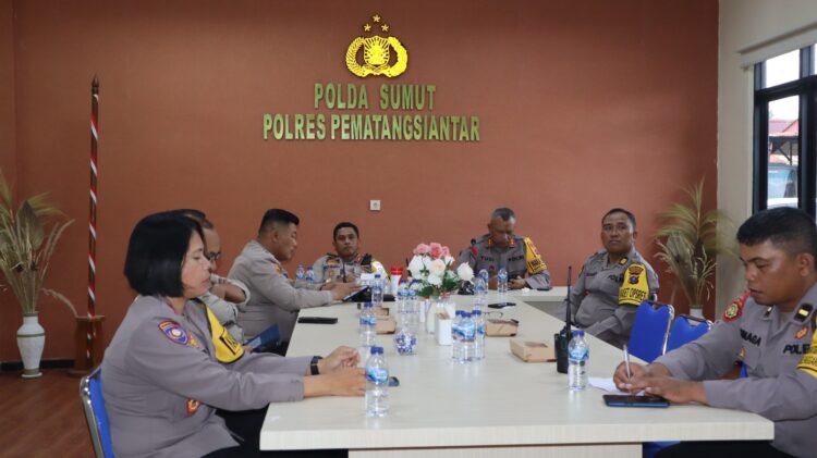 Kapolres Pematangsiantar Ikuti Zoom Meeting Rakor Lintas Sektoral Ops Lilin Tahun 2024