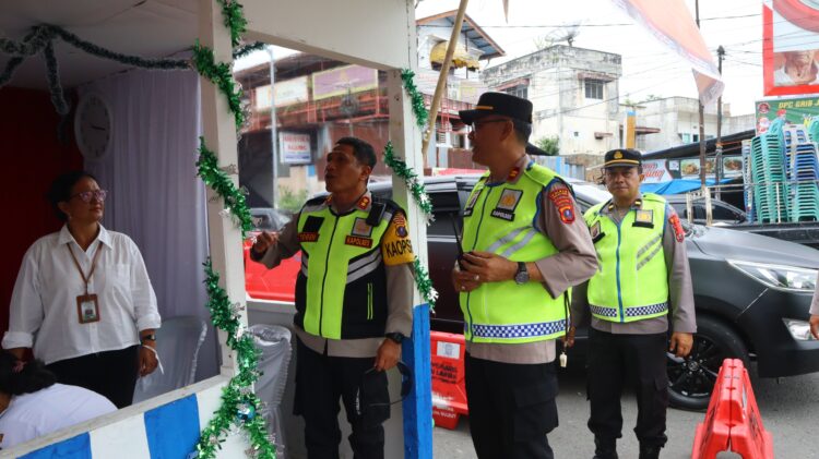 Kapolres Pematangsiantar AKBP Yogen Cek Kesiapan Pos Pam dan Yan Ops Lilin Toba 2024