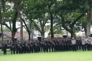 Sat Brimob Polda Sumut Gelar Apel Kesiapan Pengamanan Kunker Wakil Presiden Di Sumut