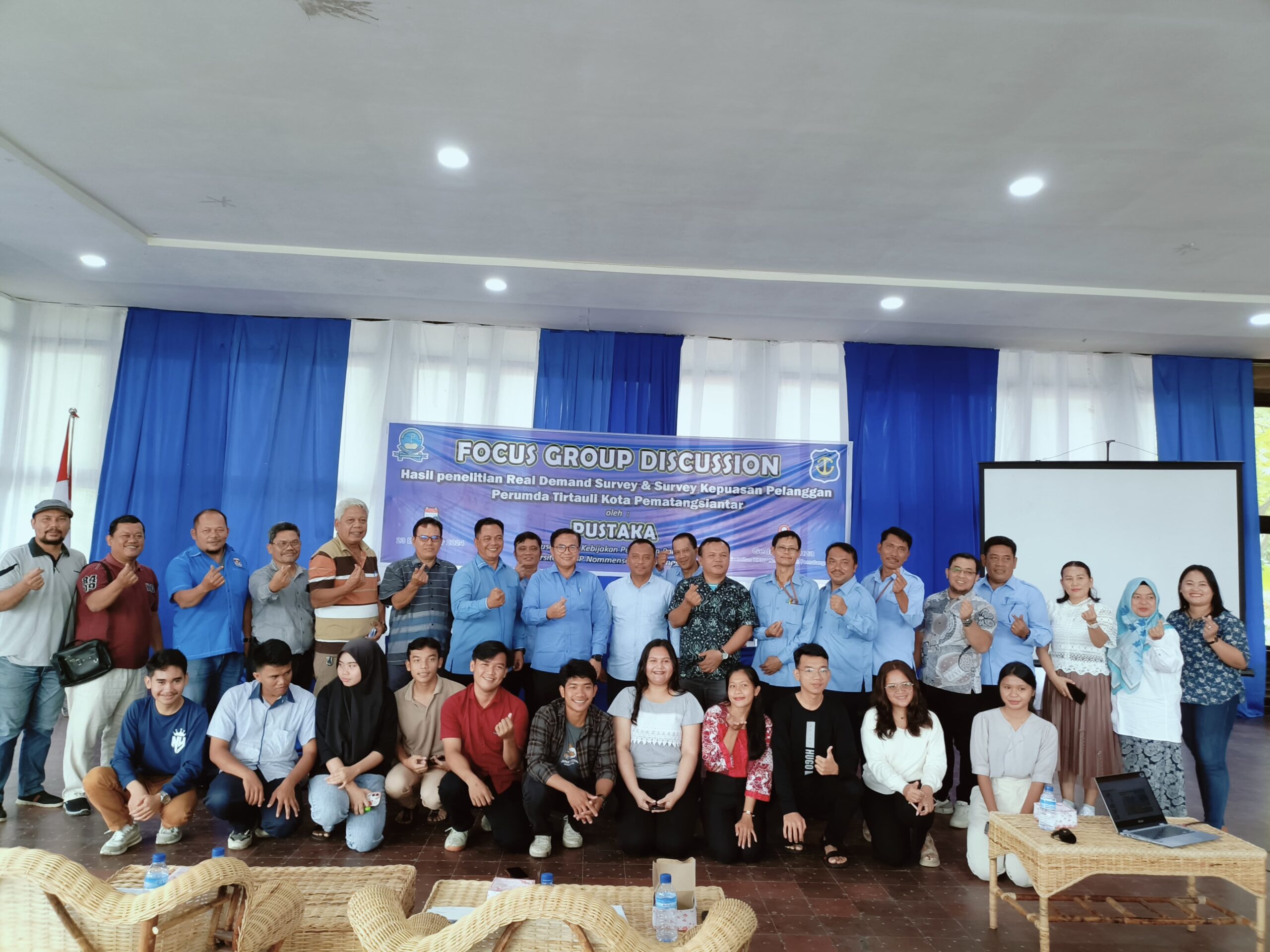 PUSTAKA UNHKBP Gelar FGD Hasil Penelitian Real Demand Survey dan Survey Kepuasan Pelanggan Perumda Tirtauli Kota Pematangsiantar