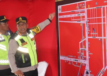 Ops Lilin Toba 2024, Kapolres Pematangsiantar Dampingi Kapolda Sumut Cek Pos Yan II Simpang Dua