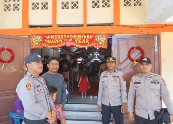 128 Personil Polres Tapteng Amankan Ibadah Natal Di Gereja