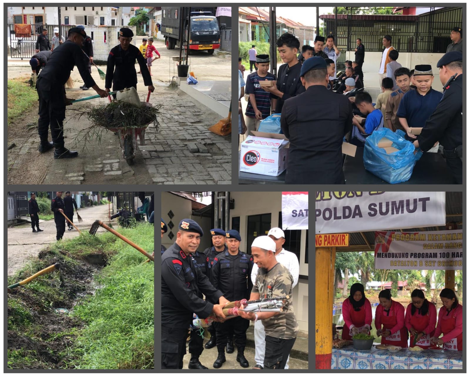 Batalyon B Brimob Polda Sumut  Gelar Baksos dan Jumat Berkah di Tebing Tinggi, Wujud Kepedulian Polri kepada Masyarakat