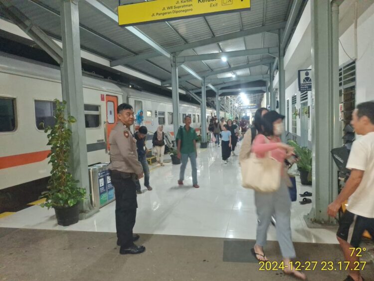 Arus Mudik Meningkat, Polres Pematang Siantar Pastikan Stasiun Kereta Api Aman