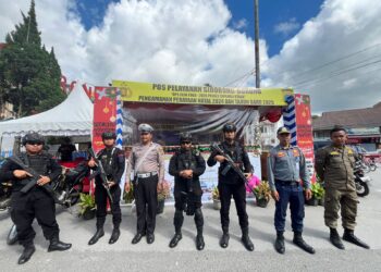 Operasi Lilin Toba 2024, Personil Batalyon C Satbrimob Polda Sumut BKO Polres Taput-Humbahas Ikut Patroli Skala Besar 