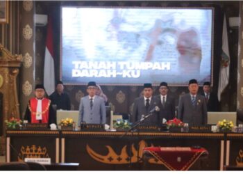 Bupati Adipati Hadiri Paripurna Pengucapan Sumpah/Janji Pimpinan DPRD Kabupaten Way Kanan Masa Jabatan 2024-2029
