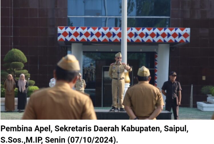 Apel Mingguan Pemkab Way Kanan, Sekda Saipul Sampaikan Beberapa Poin Penting